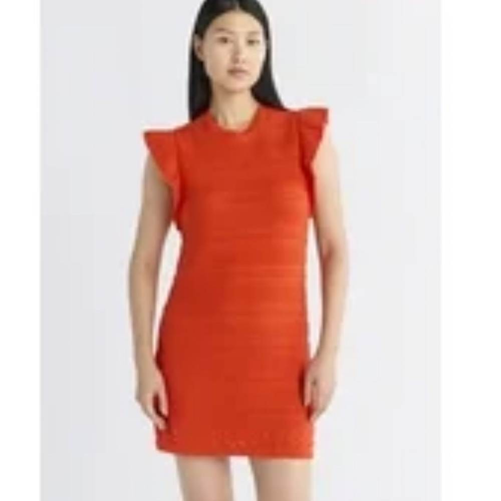 Free Assembly Orange Sweater Dress Size S New Without Tags